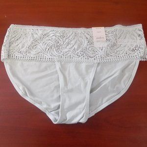 AUDEN Size M (8-10) Women's Panties Micro Lace Hipster Pack of 4 Mint Green